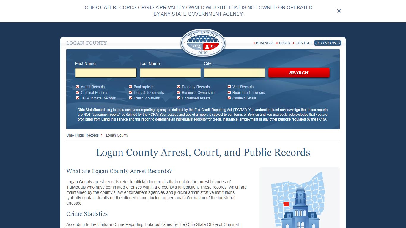 Logan County Arrest, Court, and Public Records